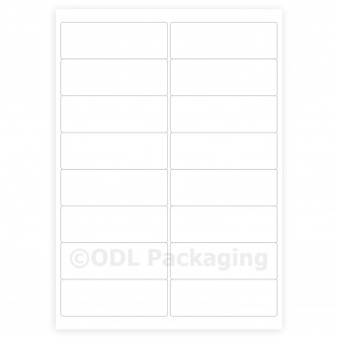 White Address Labels 16 per A4 Sheet Laser / Inkjet 