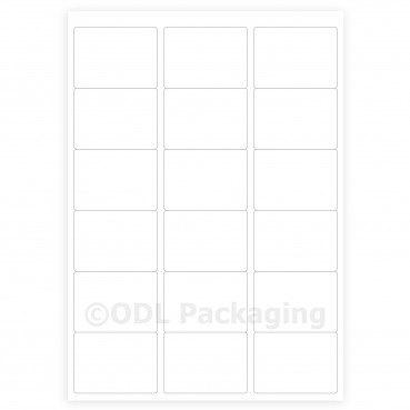 White Address Labels 18 per A4 Sheet Laser / Inkjet 