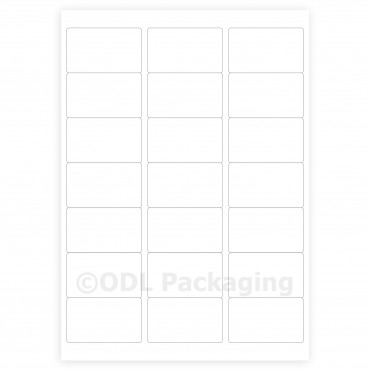 White Address Labels 21 per A4 Sheet Laser / Inkjet 