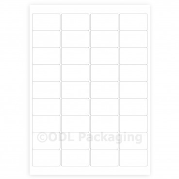 White Address Labels 36 per A4 Sheet Laser / Inkjet 