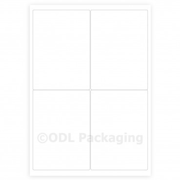 White Address Labels 4 per A4 Sheet Laser / Inkjet 