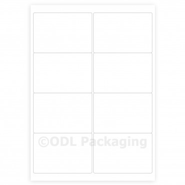White Address Labels 8 per A4 Sheet Laser / Inkjet 