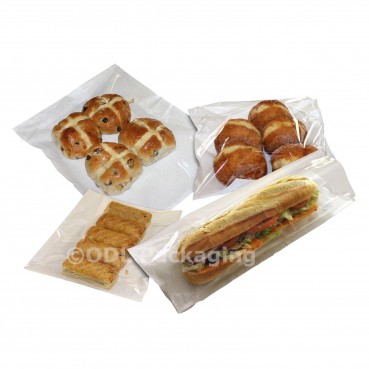 Clear Film Fronted Bags with Paper Back 100mm x 150mm (4" x 6")