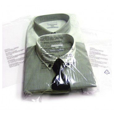 Clear 8" x 10" Garment Bags Polypropylene Protection Mailing Bags With Warning Notice