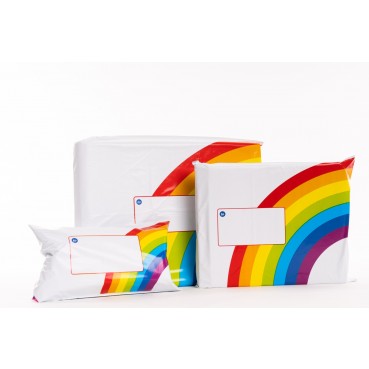 Printed Rainbow Mailing Bags 13" x 17" 320mm x 440mm