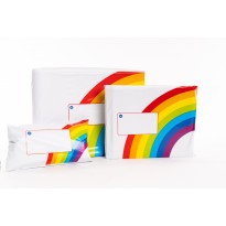Printed Rainbow Mailing Bags 6" x 9" 162mm x 230mm