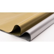 Single Sided Metallic Gold & Silver Tissue Paper 500mm x 750mm (20" x 30") 18GSM