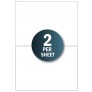 White Address Labels 2 per A4 Sheet Laser / Inkjet 