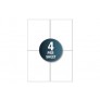 White Address Labels 4 per A4 Sheet Laser / Inkjet 