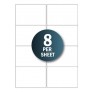 White Address Labels 8 per A4 Sheet Laser / Inkjet 